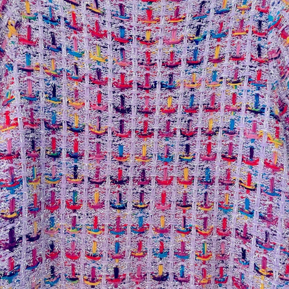 Nwot Very J Checked Patterned Tinsel Sweater Lave… - image 6